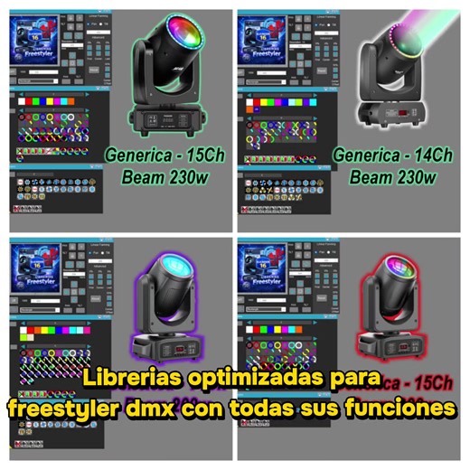 🔥 ¡Lleva tu show al siguiente nivel! 🔥 Creamos librerías profesionales para Freestyler DMX y Magic 3D totalmente optimizadas, diseñadas para exprimir cada función de tus equipos como si fueran limones en domingo 🍋💥 ✅ Control completo de todos los canales ✅ Efectos listos para usar (¡solo dispara y brilla!) ✅ Macros integrados y macros personalizados a tu estilo 🎛️ ✅ Configuración limpia, ordenada y lista para acción ✅ Compatibilidad perfecta con visualización en Magic 3D 💻 Incluye soporte 