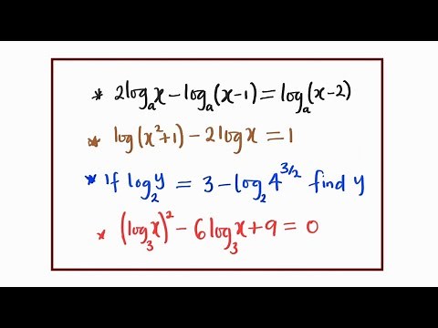 Solution to 4 Logarithmic Equations