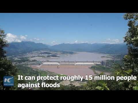 Aerial view: magnificant Three Gorges Dam