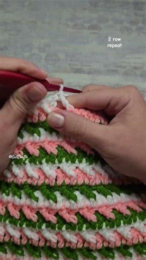 Front Post Extended DC Stitch 2 Row Repeat Crochet Pattern | LEFT HANDED CROCHET #crochettutorial