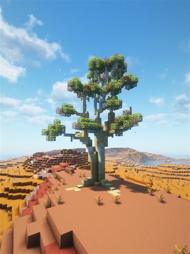 building a Eucalyptus tree in minecraft #minecraft #art #eucalyptus #tree #build