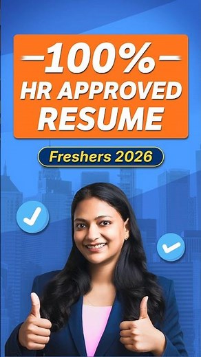 HR Approved Resume Format for Freshers (2026)