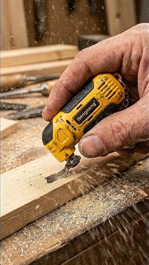 Mini Oscillating Multi Tool (WOOD CUTTING TRIMMING). #tools #satisfying #woodworking #powertools