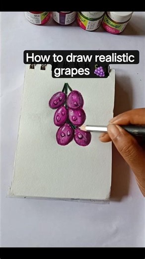 Tutorial How to draw realistic grapes #art #drawing #ytshorts #trending #viralshorts