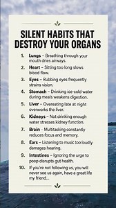 9 Silent Habits That May Be Hurting Your Organs Without You Realizing It ⚠️