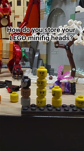 how do you organize your Lego minifig heads? #lego
