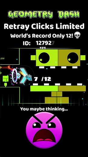 Retray 12 Clicks Limited in Geometry Dash 2.2! #geometrydash