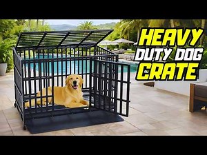 48 Inch Heavy Duty Dog Crate Review | Escape Proof Dog Kennel with Wheels & Removable Tray