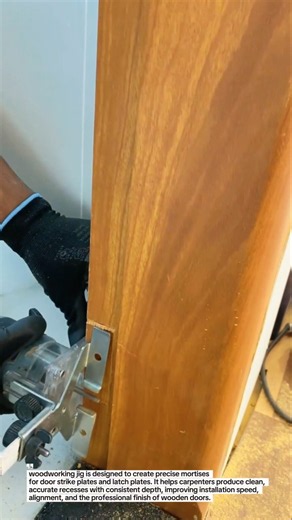 Amazing Door Strike Plate Mortising Router Jig | Perfect Door Lock Installation #woodworking