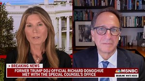7.9K views · 277 reactions | Special counsel’s office interviews former Trump DOJ official Richard Donoghue. Trump tried to get one of his DOJ loyalist to lie about the DOJ finding massive voter fraud to help Trump with his in progress insurrection. 類Former Justice Department prosecutor Andrew Weissmann discusses the importance of Trump's former DOJ official Richard Donoghue’s testimony to Jack Smith’s team. | Democracy Dies in Darkness | Facebook