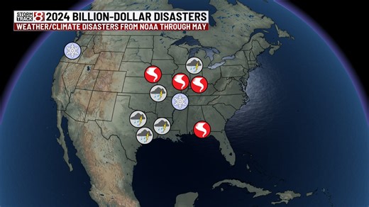 11 billion-dollar disasters have happened in US so far in 2024
