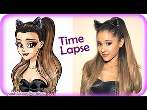Drawing Ariana Grande Manga - Time Lapse Art