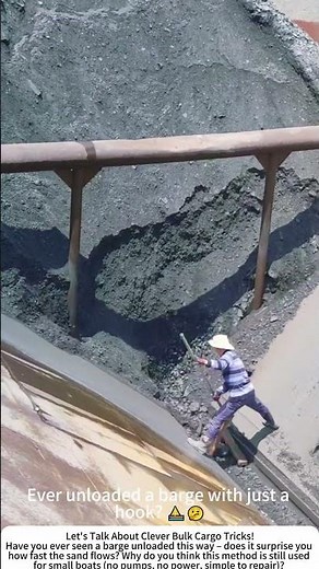 Barge Sand Unloading – Pulling the Plug with a Hook ⛵🧑‍🌾