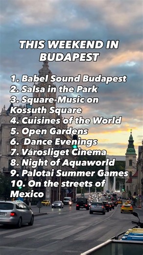 What to Do in Budapest this weekend?