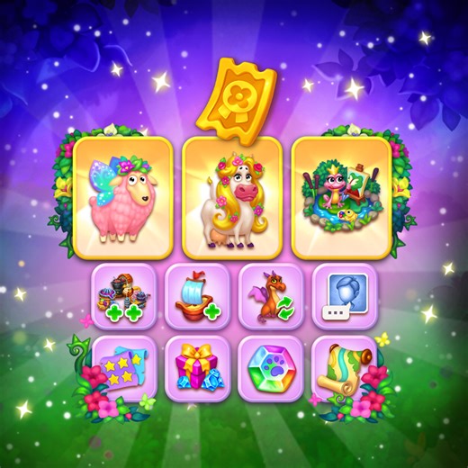 5K views · 44 reactions | Get even more rewards this Fairy-tale season with a Golden Ticket!✨ Golden Ticket holders will be able to compete for additional prizes and unique decorations. Don't miss the chance to decorate your farm in a special way! ____________ Go to the game  https://royalfarm.go.link?adj_t=1g6k5sk5_1gmwp23q #RoyalFarm #RoyalFarmGame #GoldenTicket #SeasonPass | Royal Farm | Facebook