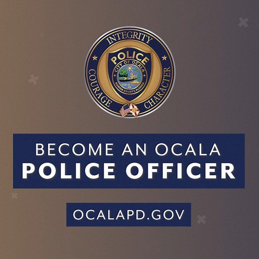 WE'RE #HIRING! The Ocala Police Department is growing and we’re looking for motivated people to join our ranks as police officers. No experience? No problem! We are ready to invest in your future! We'll hire you as a recruit, pay for your police academy training, and then swear you in as an #Ocala police officer! If you have prior experience in law enforcement and are looking for an agency that will support you 100%, we would be thrilled to have you bring your knowledge and experience to our dep