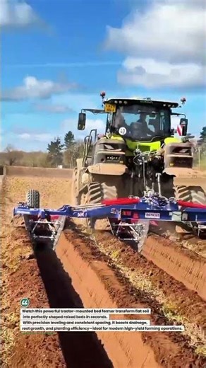 Perfect Raised Bed Maker in Action 🚜 #FarmingTech #SoilPrep #AgriMachinery