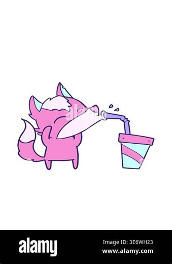 bobbing motion animation of howling wolf cartoon