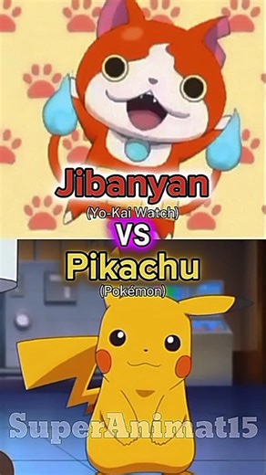 Jibanyan vs Pikachu |#yokaiwatch #pokemon #vs #shorts #viralshorts