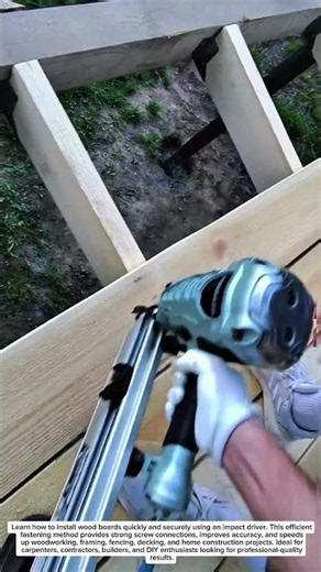 Amazing Way to Install Wood Boards with an Impact Driver | Fast DIY Woodworking