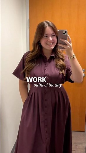 What I wore to the office: the most perfect button-up dress, with pockets, making it comfy & stylish