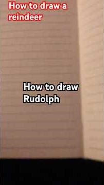 How to draw a reindeer #rudolphtherednosereindeer #drawingtutorial #rednose #christmas