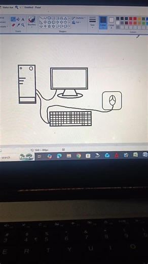How to draw desktop computer#computer #computereducation #drawing
