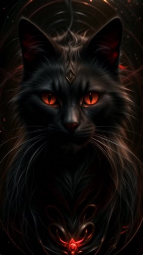 Dark Mystic Kitty: Enchanting Digital Art