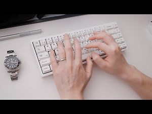Akko CS Vintage White Switches Typing Sound Test [Lubed vs. Unlubed]