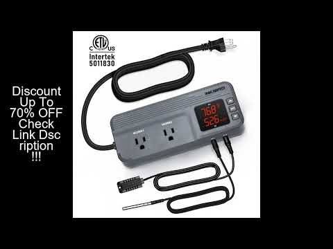 Inkbird 12 Period Time 1800W Combination Temperature Humidity Controller ITC-608T Digital Pre-wired