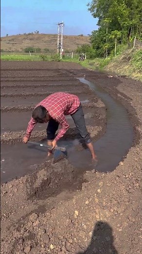 Farmer’s Work in the Field: Directing Water for Irrigation