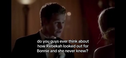 Rebekah was disappointed she didn’t win prom queen in season 4 ep 19 of TVD. It’s also kinda presented that she knew somebody like Bonnie would’ve won prom queen over her?? I mean Bonnie was popular too (or at least that’s how it’s presented in season 1.) But Rebekah knew Matt cared for Bonnie and decided to tell him about Elena’s plan to kill Bonnie and Bonnie never knew about this I’m hurt. My Bonbekah crumbs. 😔😔. Btw they had Rebekah and Bonnie sharing Matt but never speaking -_- THOSE writ