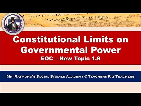 Constitutional Limits on Power - 1 9 - New Civics EOC Exam Benchmark (2024)