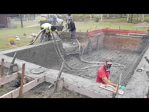Shotcrete pool construction time-lapse