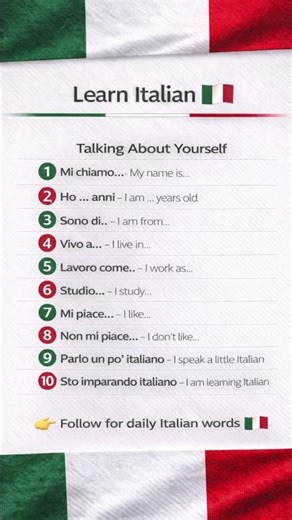Talk about yourself 🇮🇹