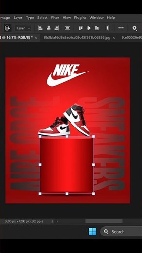 Nike 3D Product Showcase❤️‍🔥 #photoshop #nike #shorts #usa