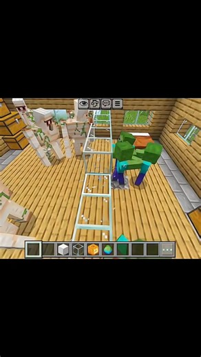 minecraft zombies vs iron golem #minecraft #gaming
