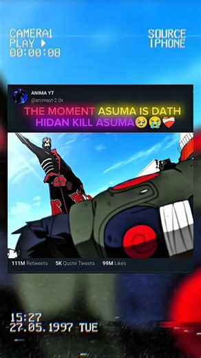 THE MOMENT ASUMA IS DATH HIDAN KILL ASUMA🥹😭❤️‍🩹