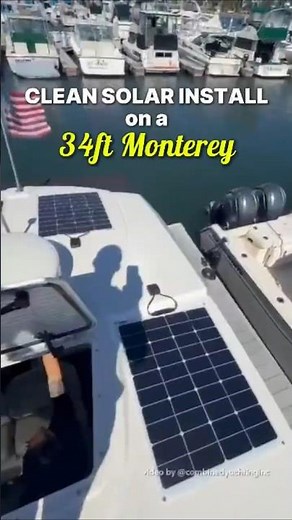 Clean Boat Solar Install on 34ft Monterey