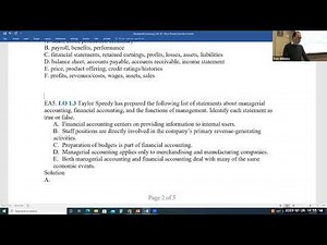 Managerial Accounting Lab - Chapter 1