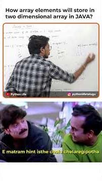 Arrays in Java Telugu