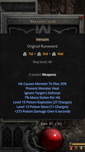 Venom Runeword #d2r #d2resurrected #diablo2resurrected