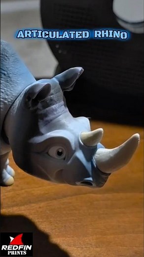 3D Printed Rhino: Ziro3D Gray Layered Rock