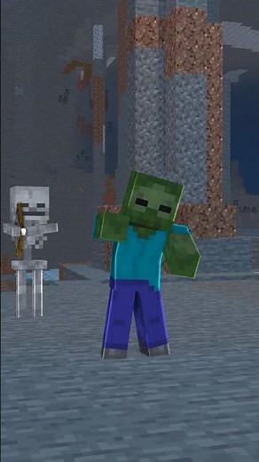 Skeleton shoots a Zombie - Minecraft animation #minecraftanimation #minecraft