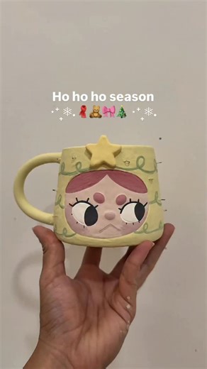 Felicia ✿ on Instagram: "Part 1 | tree mug is here 🎄can’t wait for the final look after firing 🫶🏼✨ #christmasdecor #christmas2025 #mugsofinstagram #ceramicsart"