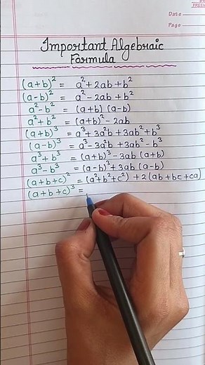Learn algebraic formula | For Students #shorts