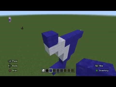 How to build a dolphin pixel art- minecraft tutorial