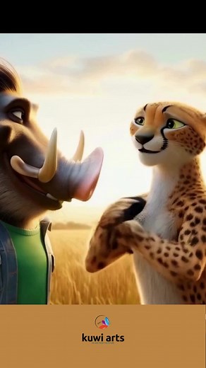 Cheetah vs. Warthog: Animated Fight on Kasongo