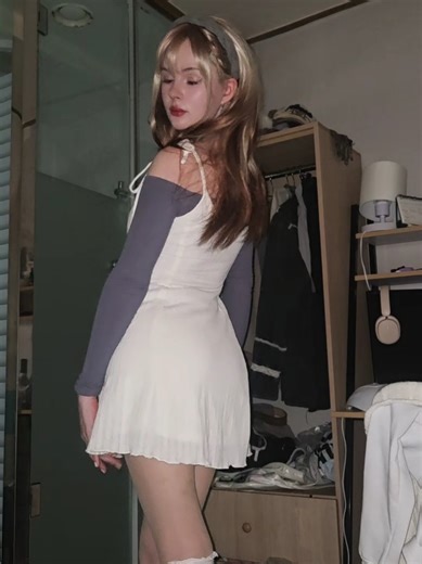 Korean Fashion: Layering Tops Under Spaghetti Strap Dresses
