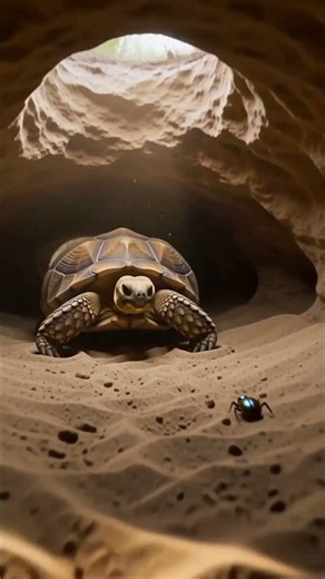 A gopher tortoise burrow shelters over 350 other species that share its tunnel